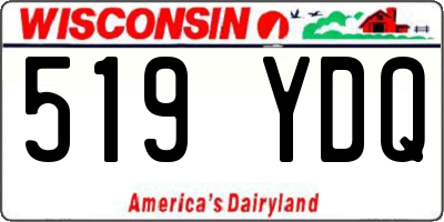 WI license plate 519YDQ