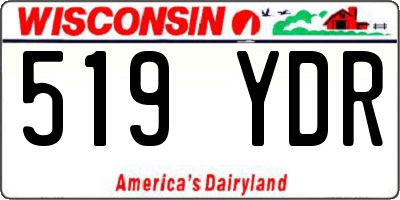 WI license plate 519YDR