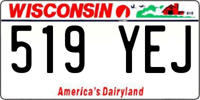 WI license plate 519YEJ
