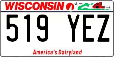WI license plate 519YEZ