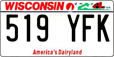 WI license plate 519YFK