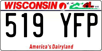 WI license plate 519YFP