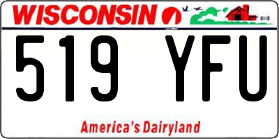 WI license plate 519YFU