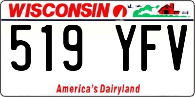 WI license plate 519YFV