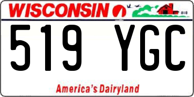 WI license plate 519YGC