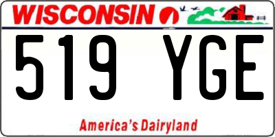 WI license plate 519YGE
