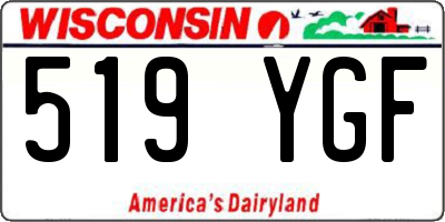 WI license plate 519YGF