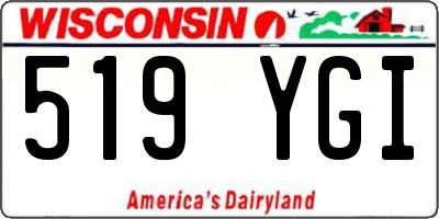WI license plate 519YGI