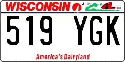 WI license plate 519YGK