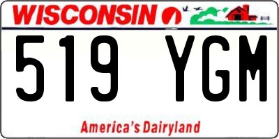 WI license plate 519YGM