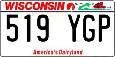 WI license plate 519YGP