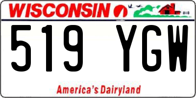 WI license plate 519YGW