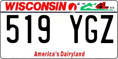 WI license plate 519YGZ