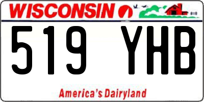 WI license plate 519YHB