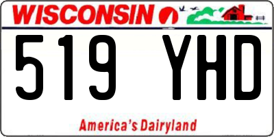 WI license plate 519YHD