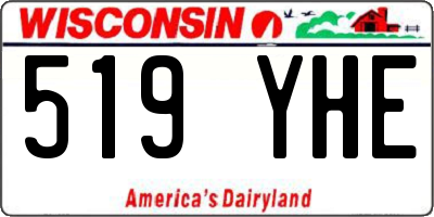 WI license plate 519YHE