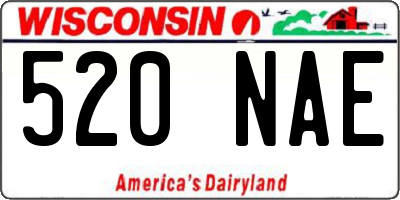 WI license plate 520NAE