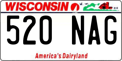 WI license plate 520NAG