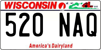 WI license plate 520NAQ