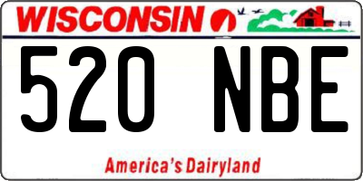 WI license plate 520NBE