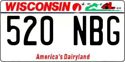 WI license plate 520NBG