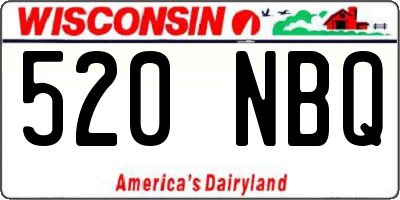 WI license plate 520NBQ
