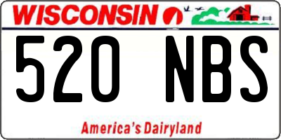 WI license plate 520NBS