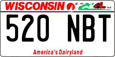 WI license plate 520NBT