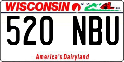 WI license plate 520NBU