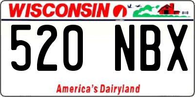 WI license plate 520NBX