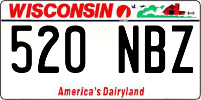WI license plate 520NBZ