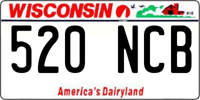 WI license plate 520NCB