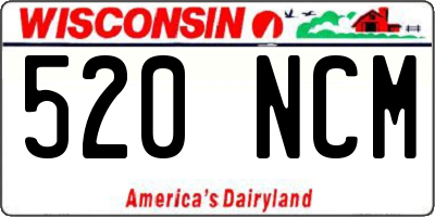 WI license plate 520NCM