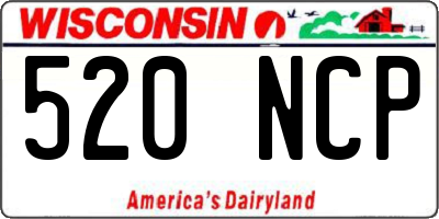 WI license plate 520NCP