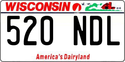 WI license plate 520NDL