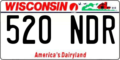 WI license plate 520NDR