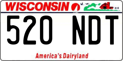 WI license plate 520NDT
