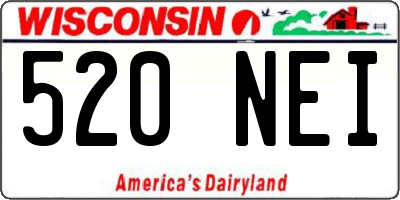 WI license plate 520NEI