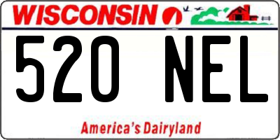 WI license plate 520NEL