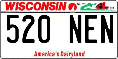 WI license plate 520NEN