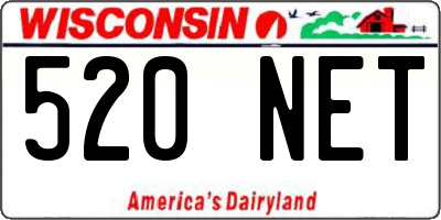 WI license plate 520NET