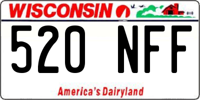 WI license plate 520NFF