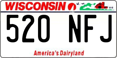 WI license plate 520NFJ