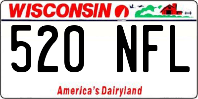WI license plate 520NFL