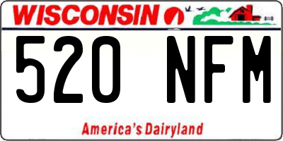 WI license plate 520NFM