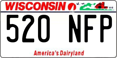 WI license plate 520NFP
