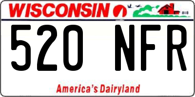 WI license plate 520NFR