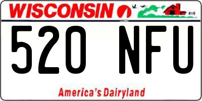WI license plate 520NFU