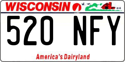 WI license plate 520NFY