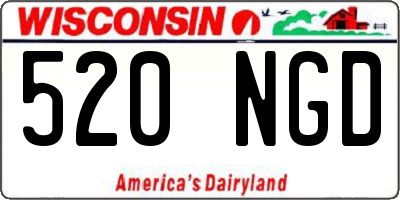 WI license plate 520NGD